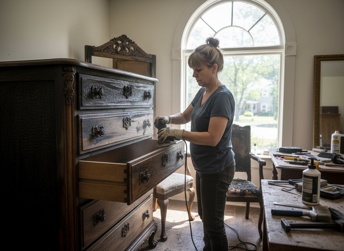 Fire-damaged Furniture Restoration in Bryn Mawr, CA