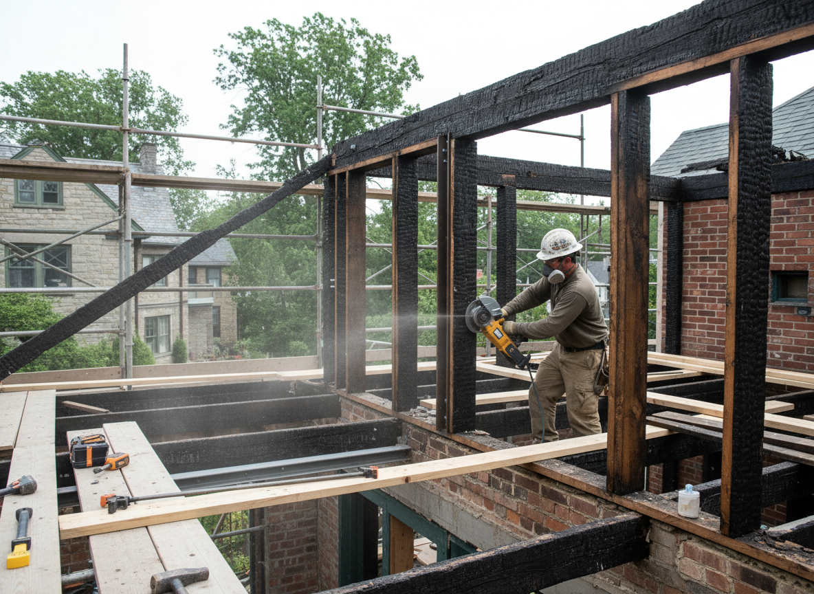 Structural Repair After Fire in Bryn Mawr, CA